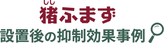 猪ふまず設置後の抑制効果事例